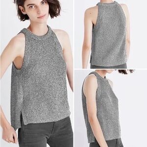 Maxwell Grey Knit Mock Halter Sweater